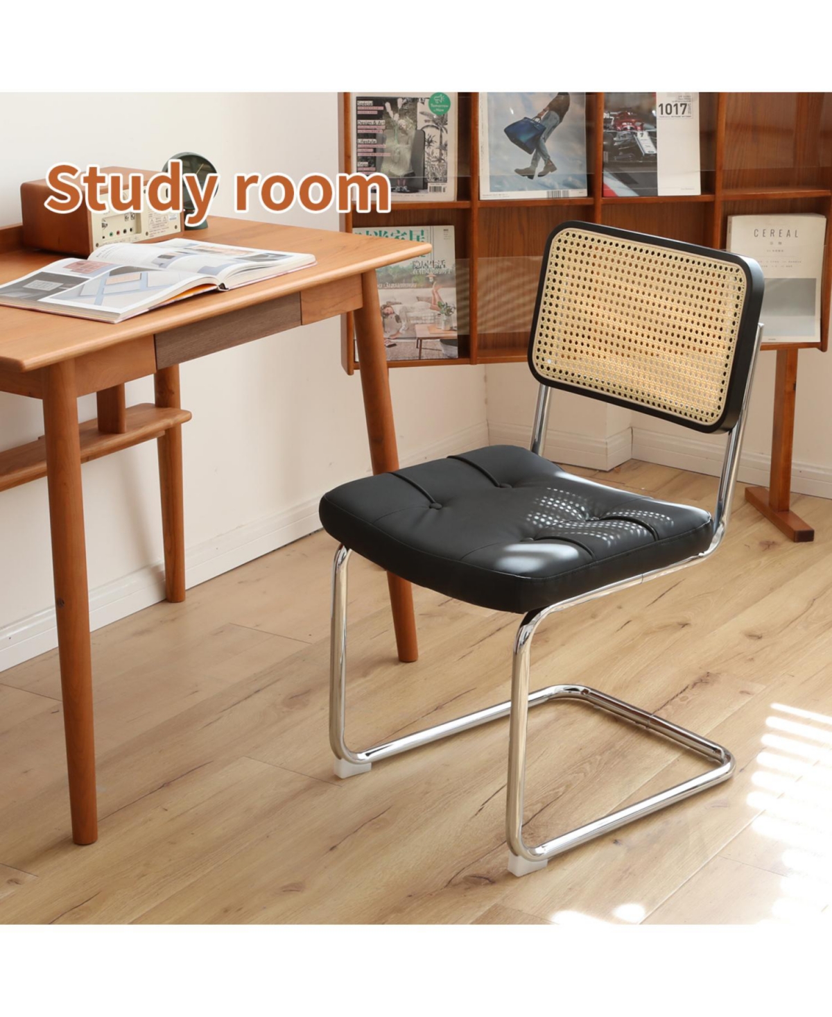 Streamdale Furniture Faux Leather Rattan Accent Chairs (Set of 2), Breuer-Designed