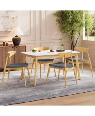 5-Piece Dining Set- Rubberwood Frame