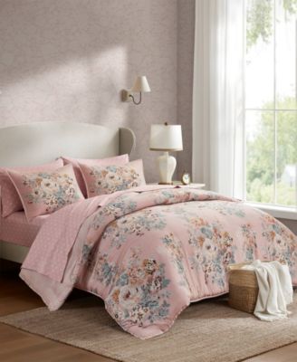Heather Vintage Floral 7-Pc. Comforter Set, Full