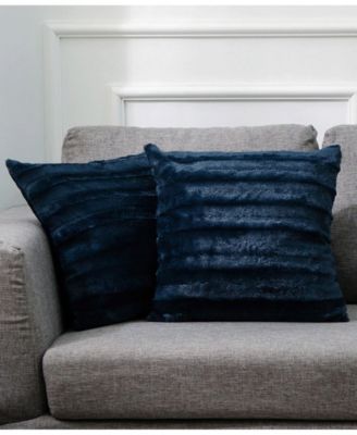 Faux-Fur 2-Pack Decorative Pillows, 20" x 20"