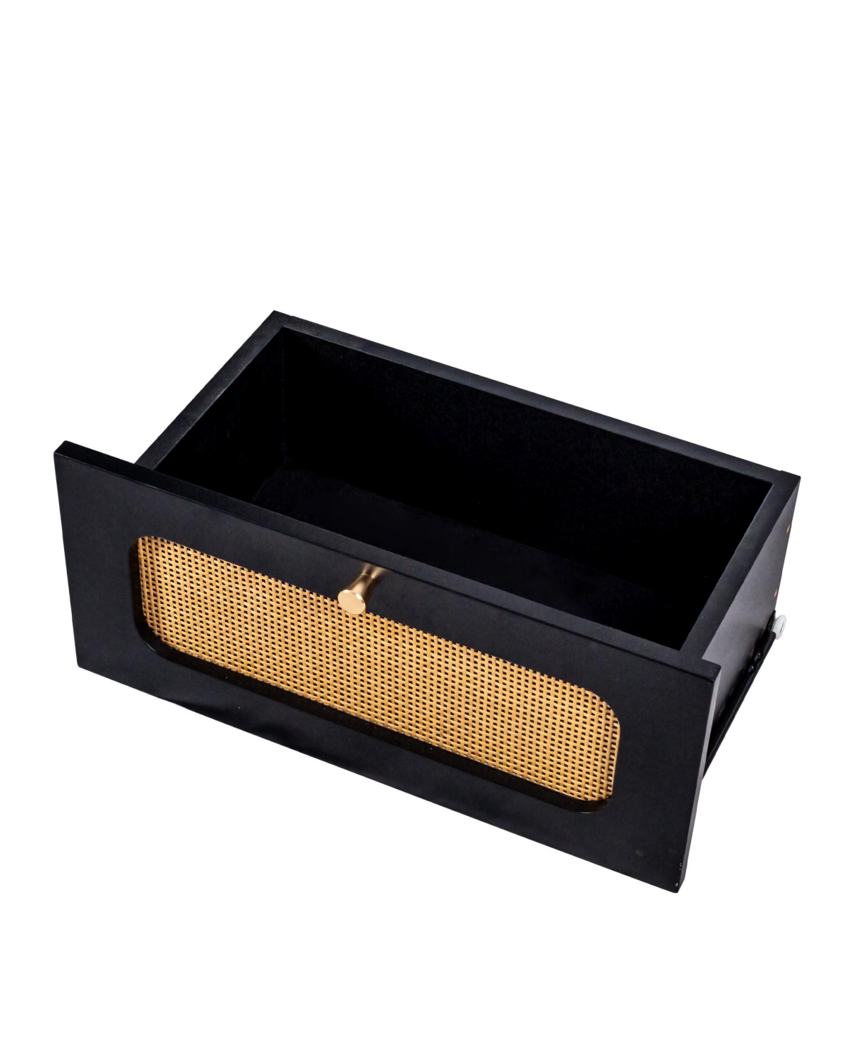 Streamdale Rattan Nightstand with 2 Decorated Drawers