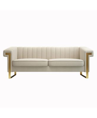 Streamdale Luxurious Velvet Sofa with Modern Accents