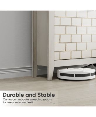 Streamdale Retro White Shoe Cabinet - Mid-Century Style