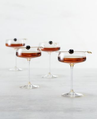 Sensa Coupe Crystal Cocktail Glasses, Set of 4