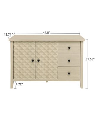 Streamdale Modern 2 Door 3 Drawer Storage Cabinet