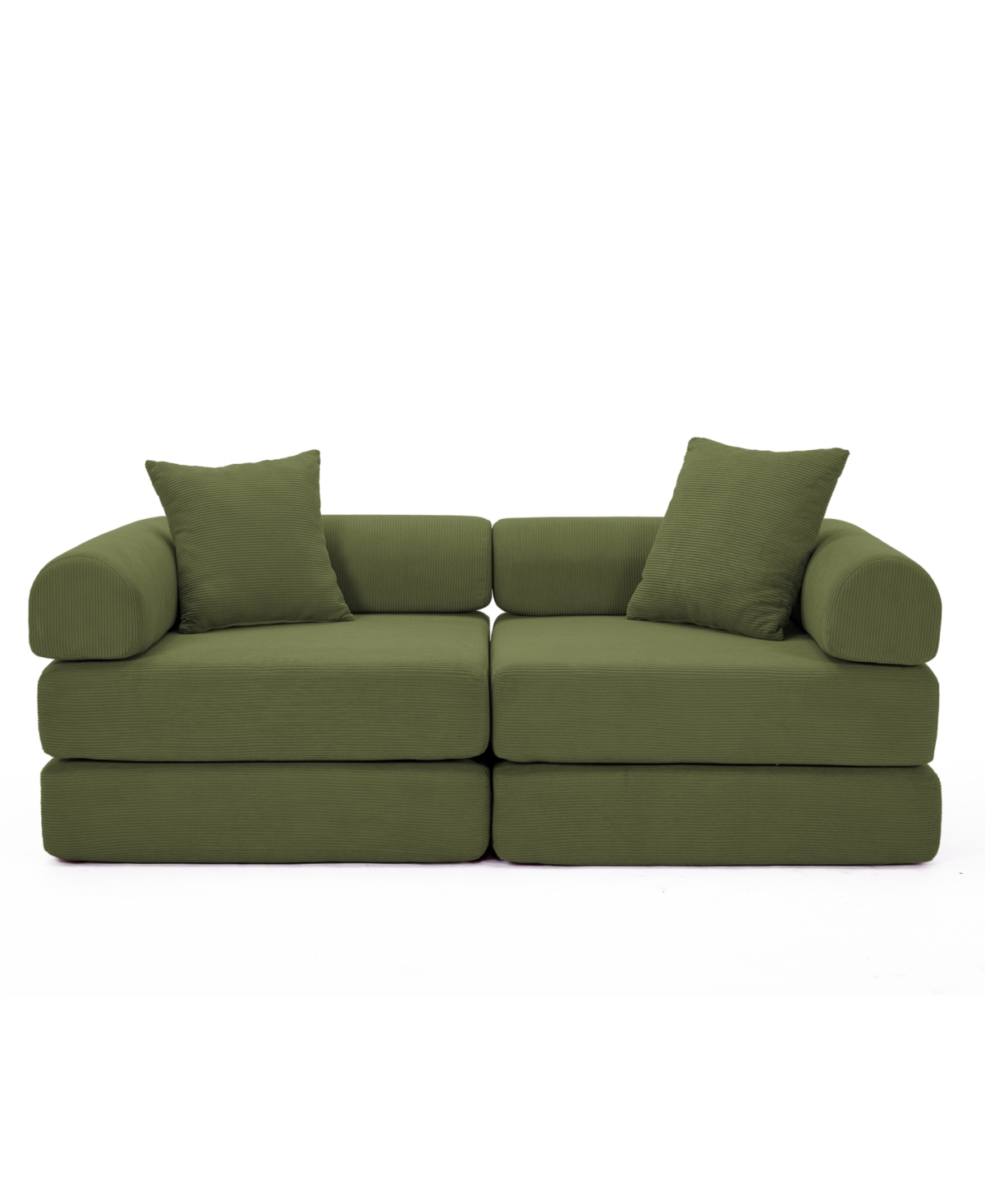 Streamdale Furniture Modular Corduroy Sofa Bed - Green