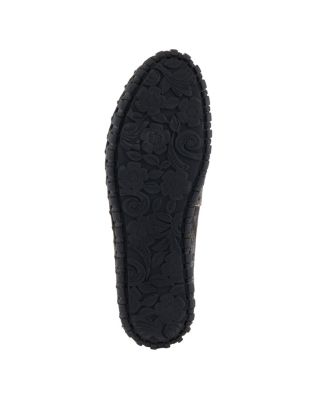 L’Artiste Women’s DELAVIGNE Handpainted Floral Loafers with Gold Bit Accent, Cushioned Insole & Flexible Sole