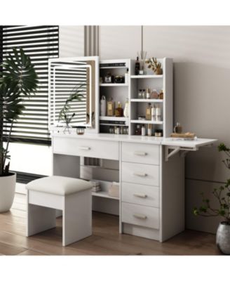 Streamdale Quality Vanity Table Durable, Stylish, Large Mirror & Storage