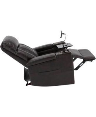 Premium Power Recliner with Storage Arms, Cupholders, Swivel Tray Table and Cell Phone Stand