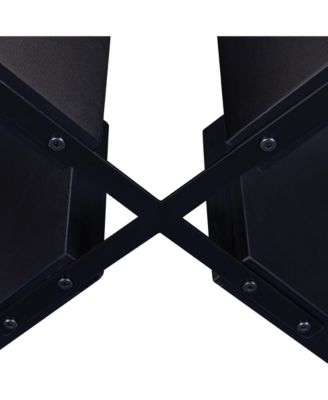 43" Faux Marble Round Dining Table - Mid-Century Modern