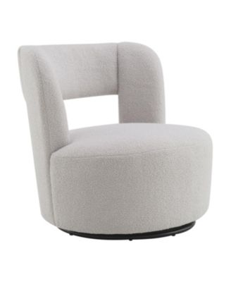 Teddy Fabric Swivel Accent Chair for Living Room Bedroom