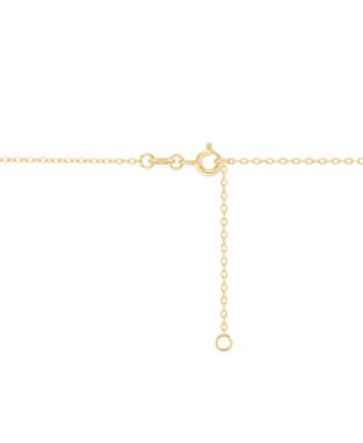Diamond Pendant Necklace (1/10 ct. t.w.) in 14k Yellow Gold Plated Over Sterling Silver and Rhodium
