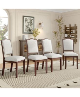 Farmhouse Upholstered Dining Chairs Set of 4