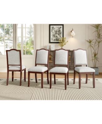 Farmhouse Upholstered Dining Chairs Set of 4