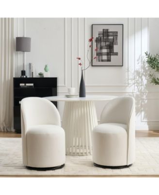 Upholstered Swivel Barrel Dining/Accent Chair