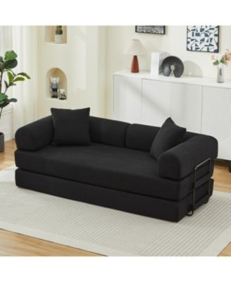 Folding Sofa Bed 78.5" Convertible Couch with Pillows