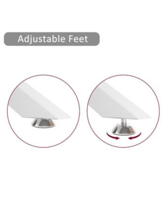 Rectangle Clear Glass Coffee Table with Metal Legs