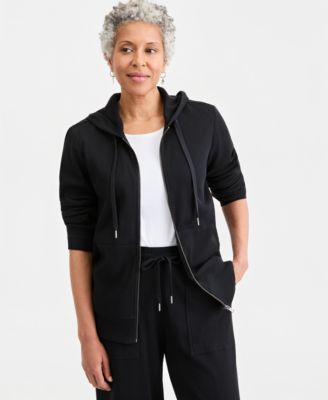 Women's Waffle-Knit Full-Zip Hoodie