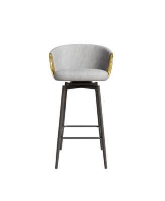 Modern Swivel Bar Chairs, Set of 2