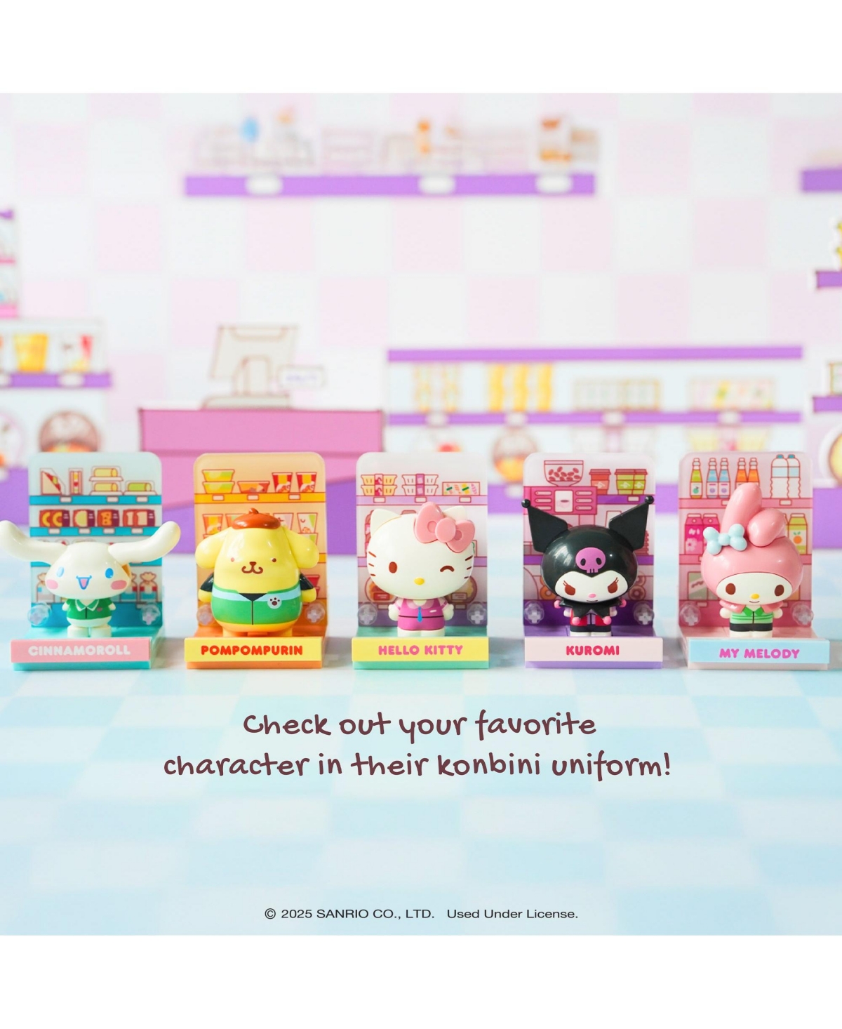 Hamee Sanrio Hello Kitty and Friends Konbini Series Figure Set Collection Cute Building Block Fan Gift, Birthday, Stress Relief, Collectible Toy