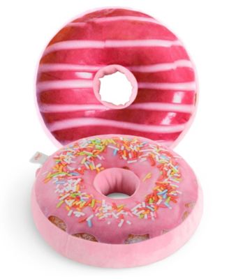 Reversible Photoreal Donut Decorative Pillow, 16" Round