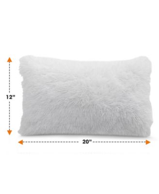 Shaggy 2-Pack Decorative Pillows, 12" x 20"