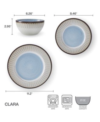 Clara 12 Pc. Dinnerware Set, Service for 4