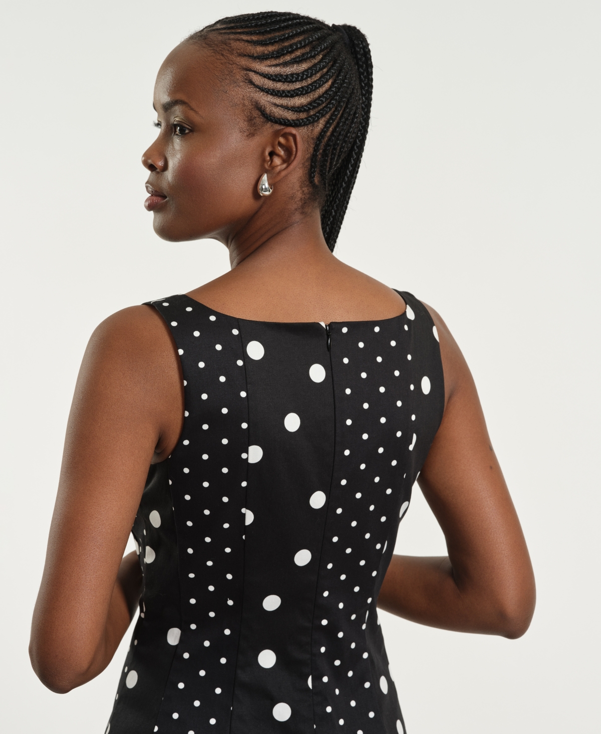 Isaac Mizrahi Women's Seamed Square Neck Midi Dress