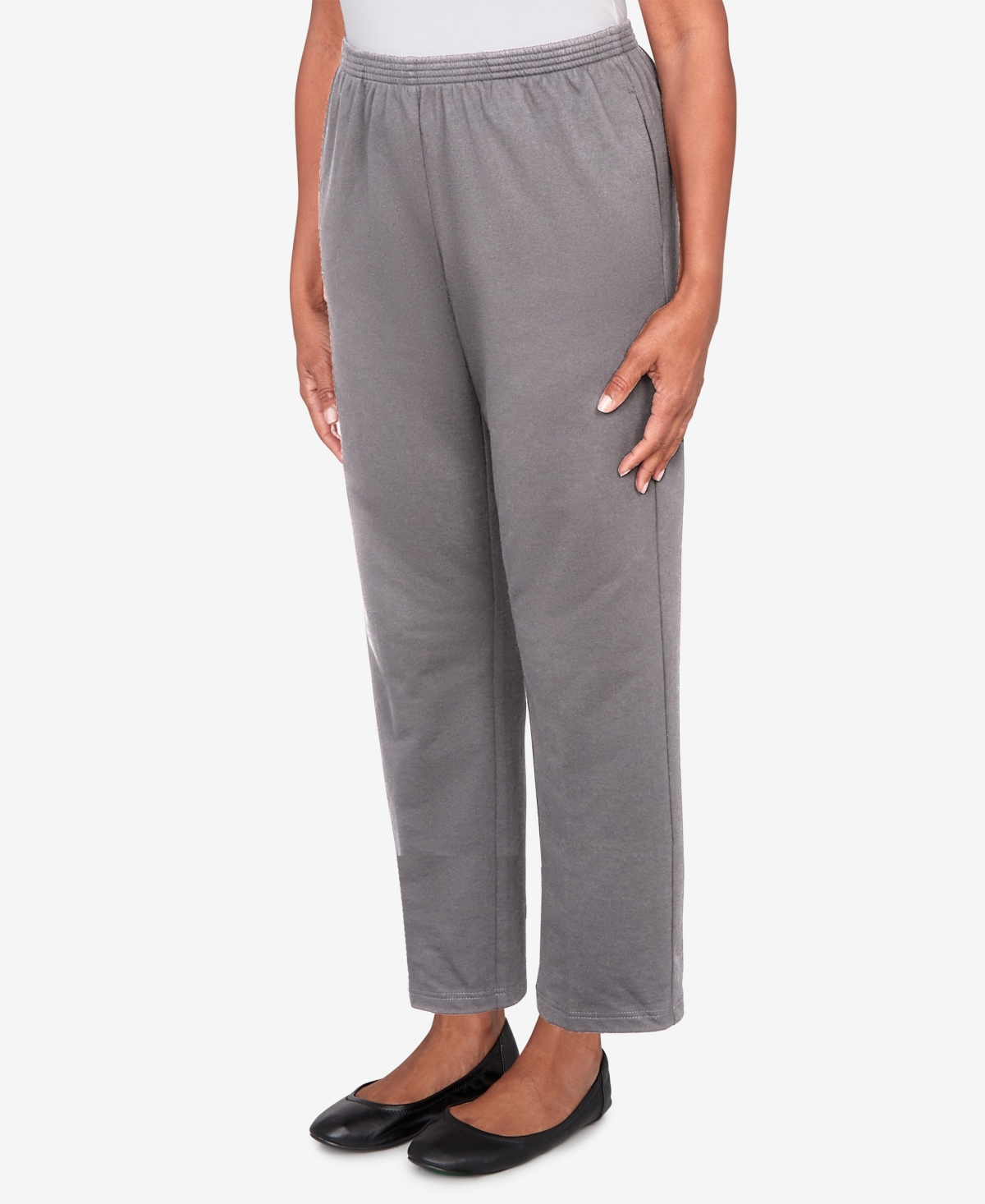 Alfred Dunner Women's Classic French Terry Average Length Pants