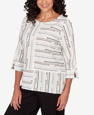 Women's Classic Spliced Jacquard Stripe Top