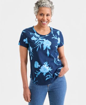 Women's Printed Short-Sleeve Crewneck T-Shirt