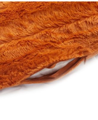 Plush Reversible Faux Fur 2-Pack Decorative Pillow, 16" x 16"