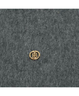 Grey Cashmere Fringed Scarf