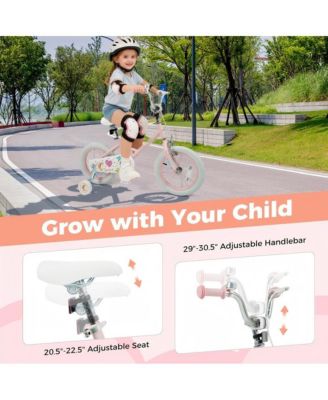 Kids Adjustable Training Bike with Dual Brake and Safety Features