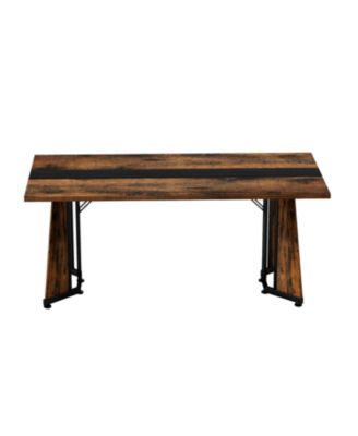 70.9" Rectangular Dining Table - Seats 8 Rustic Brown