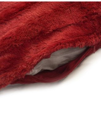 Plush Reversible Faux Fur 2-Pack Decorative Pillow, 22" x 22"