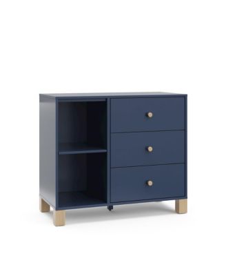 California 3 Drawer Combo Dresser - Midnight Blue with Driftwood