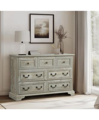 Farmhouse Dresser 7 Drawers for Rustic Storage