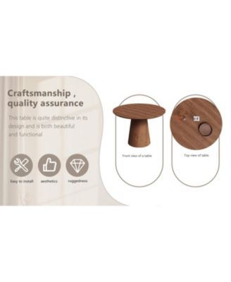 43" Round Wood Dining Table