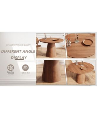 43" Round Wood Dining Table