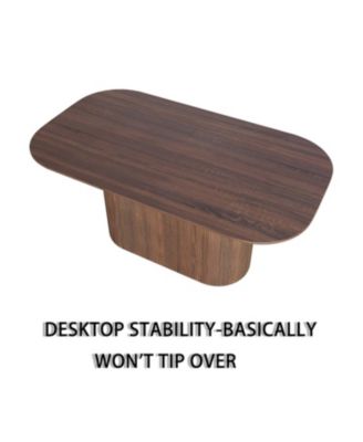 63" Brown MDF Dining Table (4-8 Person)