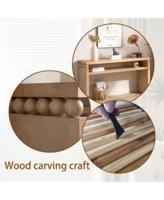 Rustic Console Table with Shelf