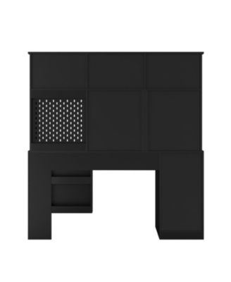 Streamdale L-Shaped Desk with Charger, Drawers, Bookshelf, Gaming Desk