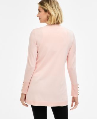 Women's Button-Sleeve Flyaway Cardigan Sweater