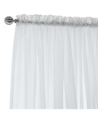 Rhapsody Voile Sheer Sheer Texture and Supple Drapeability Rod Pocket Light Filtering Curtain Panel 54" x 84" White