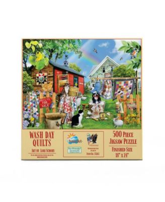 Wash Day Quilts 500 piece Jigsaw Puzzle for Adults
