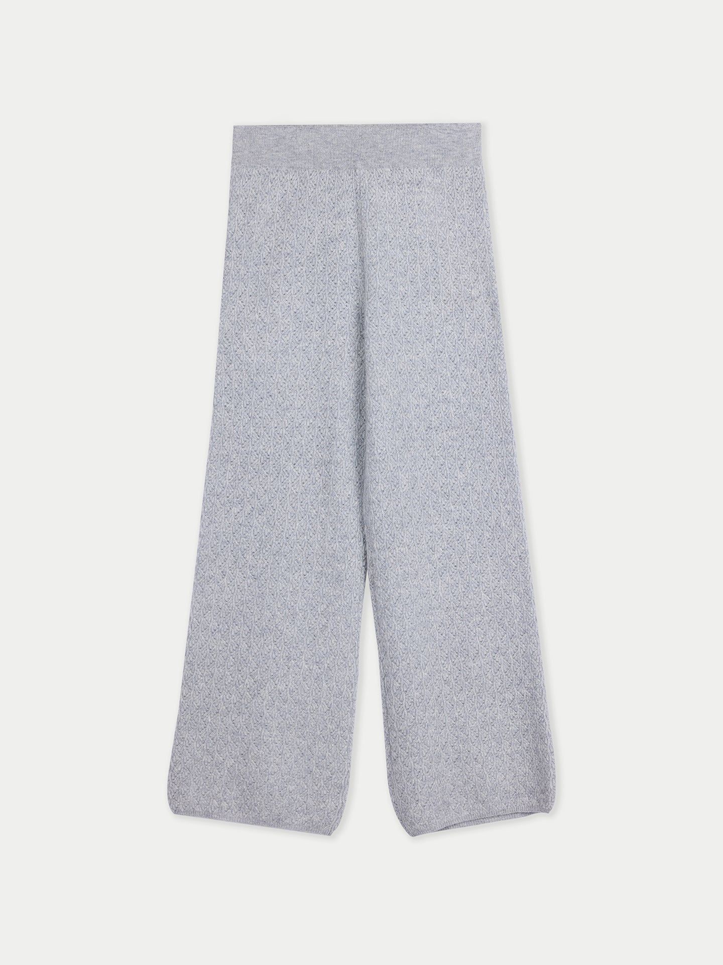Женские брюки Gobi Cashmere Wide-Leg Ajour Knit Cashmere, цвет: Синий — фото 2