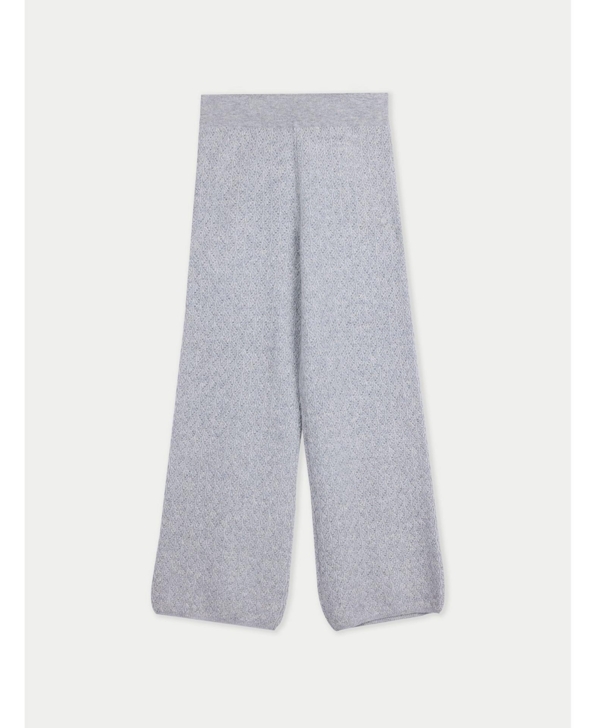 Gobi Cashmere Women's Wide-Leg Ajour Knit Pants