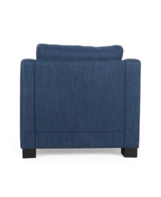 Contemporary Beige Fabric Upholstered Club Chair