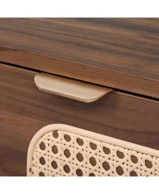  78" TV Stand for 75-85" TV, Console with Storage & Open Shelf